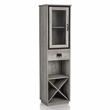 Pemberly Row Farmhouse Wood Tower Cabinet in Vintage Gray Oak