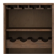Pemberly Row Bottle Solid Wood Wine Cabinet in Natural Aged Brown