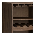 Pemberly Row Bottle Solid Wood Wine Cabinet in Natural Aged Brown