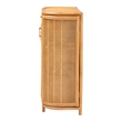 Pemberly Row Contemporary Rattan Storage Handwoven Wicker Accent Cabinet