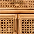 Pemberly Row Contemporary Rattan Storage Handwoven Wicker Accent Cabinet