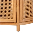 Pemberly Row Contemporary Rattan Storage Handwoven Wicker Accent Cabinet