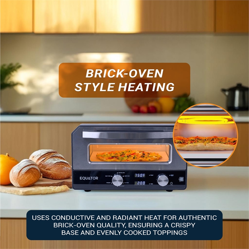 Pemberly Row 0.5 Cu.Ft. Indoor/Outdoor Pizza Oven Cooks 12-Inch Pizzas