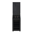 Pemberly Row Contemporary Cabinet with Speaker and LED in Black