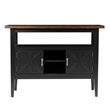 Pemberly Row Wine Holder and Rack Dining Sideboard Server in Black & Brown Wood
