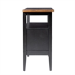 Pemberly Row Wine Holder and Rack Dining Sideboard Server in Black & Brown Wood