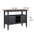 Pemberly Row Wine Holder and Rack Dining Sideboard Server in Black & Brown Wood