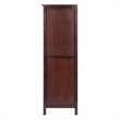 Pemberly Row 4 Section Wooden Wine Rack Jelly Cupboard in Walnut