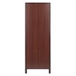 Pemberly Row 4 Section Wooden Wine Rack Jelly Cupboard in Walnut