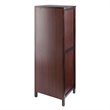 Pemberly Row 4 Section Wooden Wine Rack Jelly Cupboard in Walnut