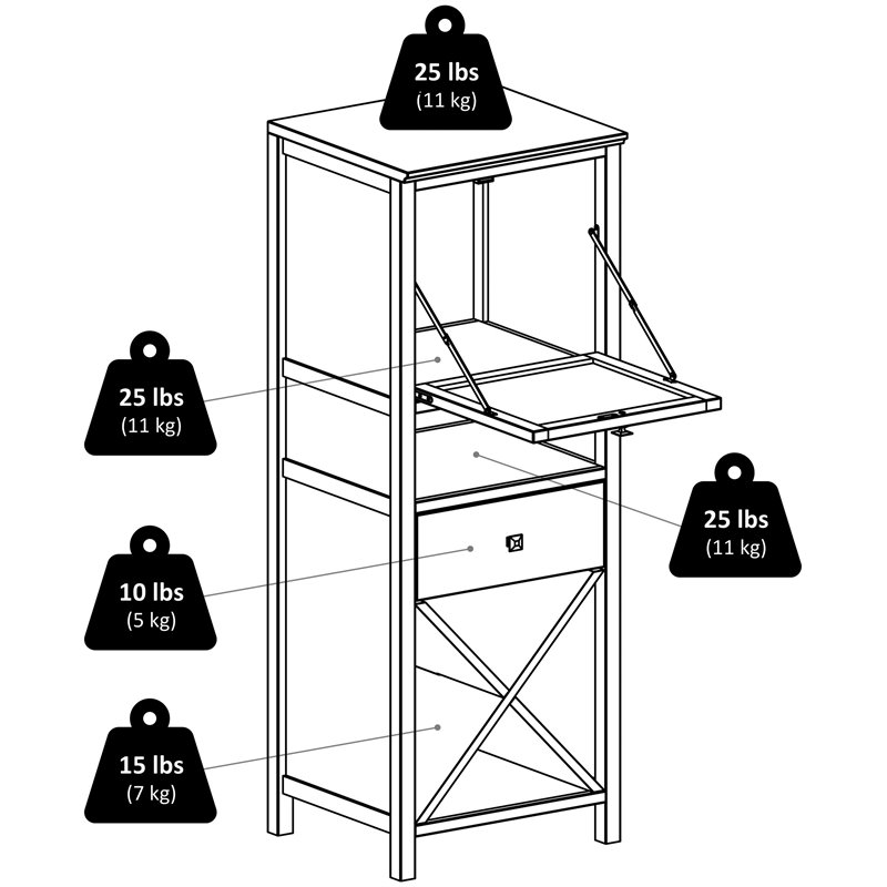 Pemberly Row 4 Section Wooden Wine Rack Jelly Cupboard in Walnut