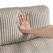 Pemberly Row Contemporary Corduroy Swivel Glider Reclining Chair in Taupe