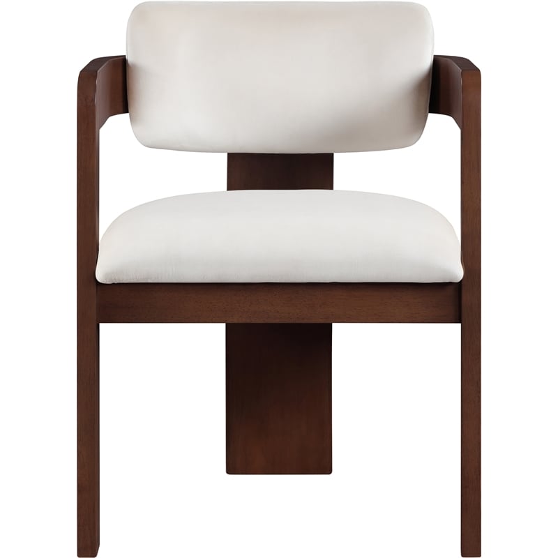Pemberly Row Contemporary Cream Velvet Dining Chair (Set of 2)