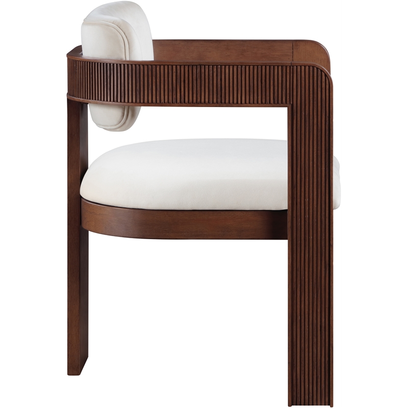 Pemberly Row Contemporary Cream Velvet Dining Chair (Set of 2)