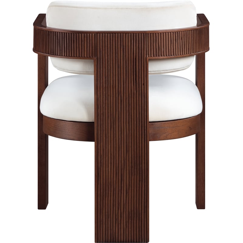 Pemberly Row Contemporary Cream Velvet Dining Chair (Set of 2)