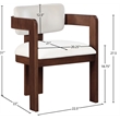 Pemberly Row Contemporary Cream Velvet Dining Chair (Set of 2)