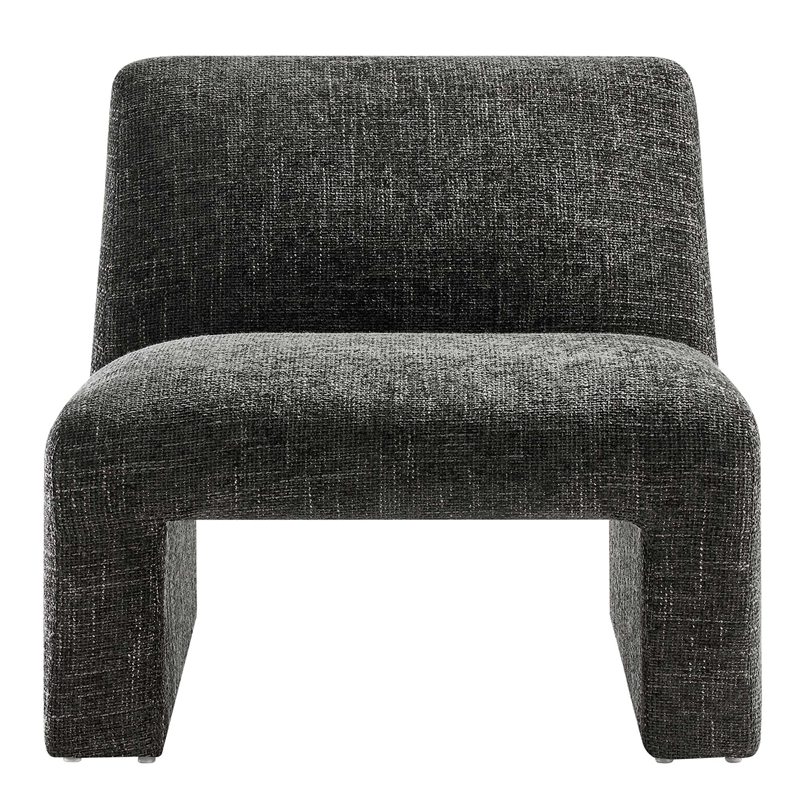 Pemberly Row Modern Wood Accent Chair in Carbon Black - 28.5