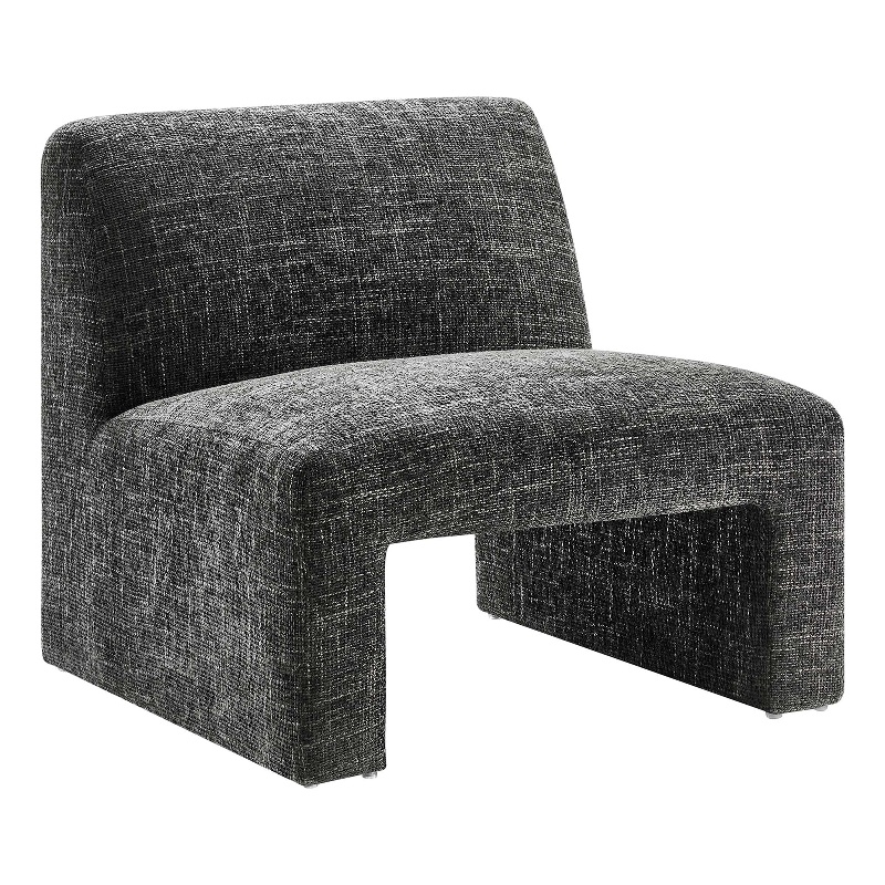 Pemberly Row Modern Wood Accent Chair in Carbon Black - 28.5