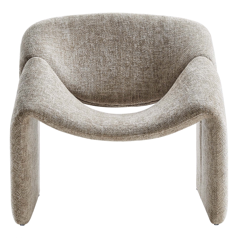 Pemberly Row Modern Fabric Accent Chair in Khaki - 29.5