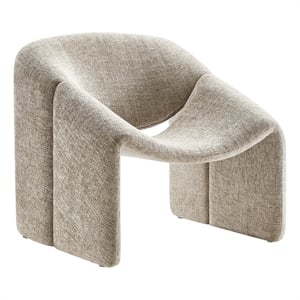 Pemberly Row Modern Fabric Accent Chair in Khaki - 29.5&quotHx30.5&quotWx27.5&quotD