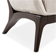 Pemberly Row Transitional Velvet Accent Chair in Porcini/Warm Pecan