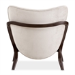 Pemberly Row Transitional Velvet Accent Chair in Porcini/Warm Pecan