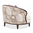 Pemberly Row Transitional Velvet Matching Chair in Porcini/Warm Pecan