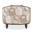 Pemberly Row Transitional Velvet Matching Chair in Porcini/Warm Pecan