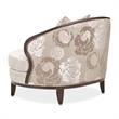 Pemberly Row Transitional Velvet Matching Chair in Porcini/Warm Pecan
