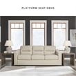 Pemberly Row Contemporary Leather Almond Sofa - 40