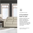 Pemberly Row Contemporary Leather Almond Sofa - 40