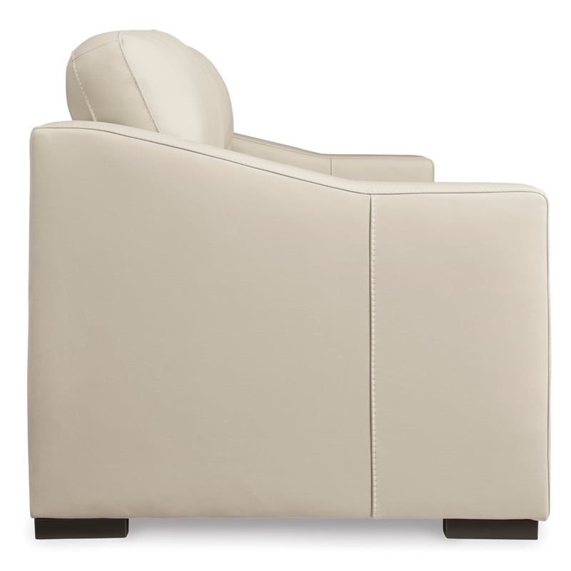 Pemberly Row Contemporary Leather Almond Sofa - 40