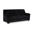 Pemberly Row Contemporary Polyester Onyx Sofa - 40