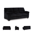 Pemberly Row Contemporary Polyester Onyx Sofa - 40