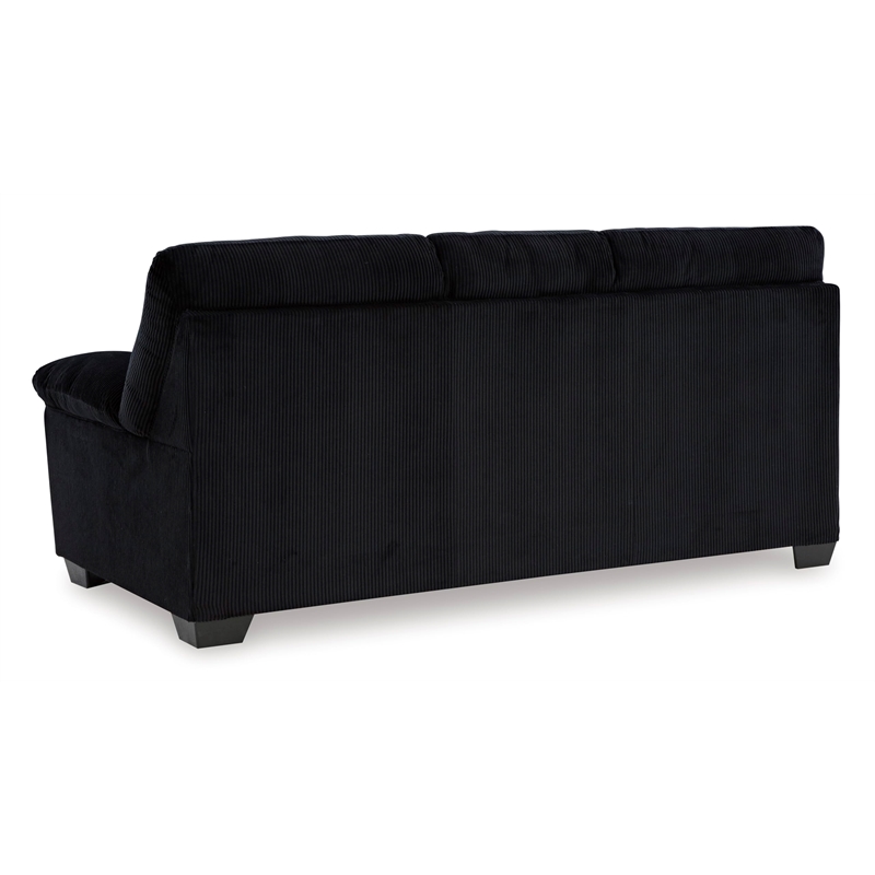 Pemberly Row Contemporary Polyester Onyx Sofa - 40