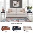 Pemberly Row Contemporary Polyester Stone Queen Sofa Sleeper