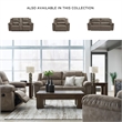 Pemberly Row Contemporary Faux Leather Gray Reclining Sofa - 43