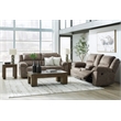 Pemberly Row Contemporary Faux Leather Gray Reclining Sofa - 43