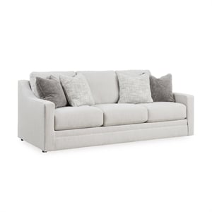 Pemberly Row Contemporary Polyester Light Gray Sofa - 37&quotHx88&quotWx40&quotD