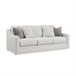 Pemberly Row Contemporary Polyester Light Gray Sofa - 37
