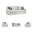 Pemberly Row Contemporary Polyester Light Gray Sofa - 37
