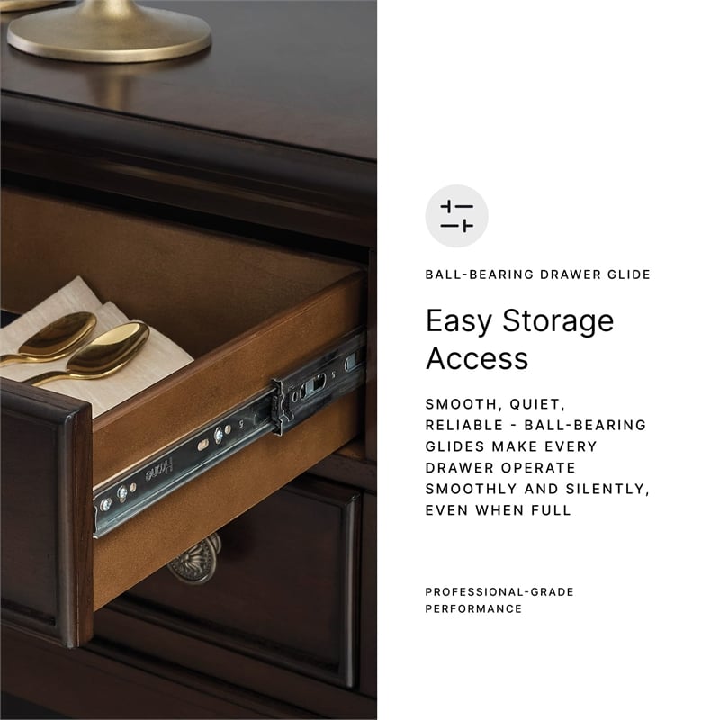 Pemberly Row Traditional Wood Brown Dining Server - 34.5