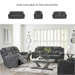 Pemberly Row Contemporary Polyester Gray Reclining Sofa - 42