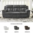 Pemberly Row Contemporary Polyester Gray Reclining Sofa - 42