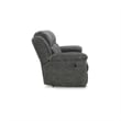 Pemberly Row Contemporary Polyester Gray Reclining Sofa - 42