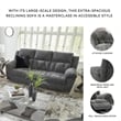 Pemberly Row Contemporary Polyester Gray Reclining Sofa - 42