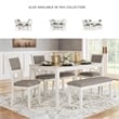 Pemberly Row Contemporary Wood Antique White Dining Table Set
