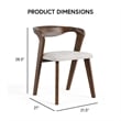 Pemberly Row Mid-Century Solid Wood Side Chairs in Rich Walnut (Set of 2)