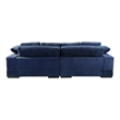 Pemberly Row Contemporary Fabric Sectional Blue - 34