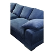 Pemberly Row Contemporary Fabric Sectional Blue - 34
